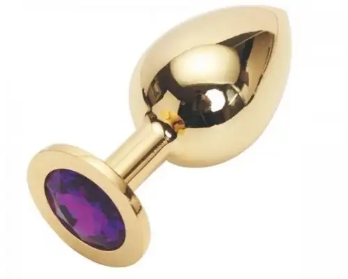 Анальная пробка SWAROWSKI золотистая