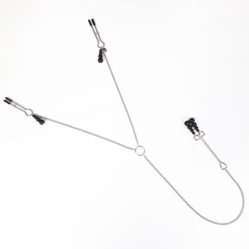 Зажимы для сосков и клитора Art of Sex - Nipple and clit clamps Black Pearl photo 1