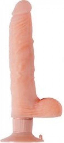 Вибромассажер на присоске REALSTUFF 9INCH VIBRATOR, телесный photo 1