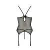 Корсет с пажами MELANIA CORSET black S/M - Passion, трусики, полупрозрачный photo 4