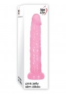 Розовый фаллоимитатор для анального секса Pink Jelly Slim Dildo, 14 см  photo 2