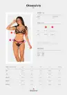 Полупрозрачный эротический комплект Obsessive Obsessivia 2pcs set black L/XL, бюстгальтер и трусики photo 5