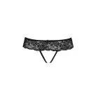 Кружевные стринги с доступом Senia Thong black S/M - Passion photo 5