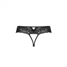 Кружевные стринги с доступом Senia Thong black S/M - Passion photo 6