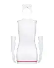 Эротический костюм медсестры Obsessive Emergency dress S/M, white, платье, стринги, перчатки, чепчик photo 3
