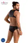 Мужское кожаное боди Passion 056 Adam L/XL Black, заклепки photo 6