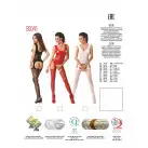 Бодистокинг Passion BS046 red, комбинезон с имитацией чулок photo 5