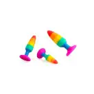 Силиконовая анальная пробка Wooomy Hiperloo Silicone Rainbow Plug L, диаметр 3,9 см, длина 13,1 см photo 5