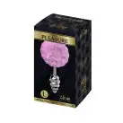 Металлическая анальная пробка Кроличий хвостик Alive Fluffy Twist Plug L Purple, диаметр 3,8 см photo 4