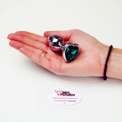 Металлическая анальная пробка сердечко, 7смХ2.8см (1шт.) photo 9