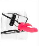 Фаллопротез с вибратором кроликом Fetish Fantasy Wonderful Wabbit Hollow Strap-on, розовый photo 1